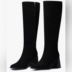 Elegant Black Knee-High Women's Boots by Cellenz.  Size 8